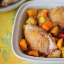 How to cook chicken with pumpkin according to a step-by-step recipe with photos